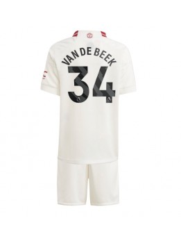 Manchester United Donny van de Beek #34 Dječji Rezervni Dres kompleti 2023-24 Kratak Rukavima (+ kratke hlače)
